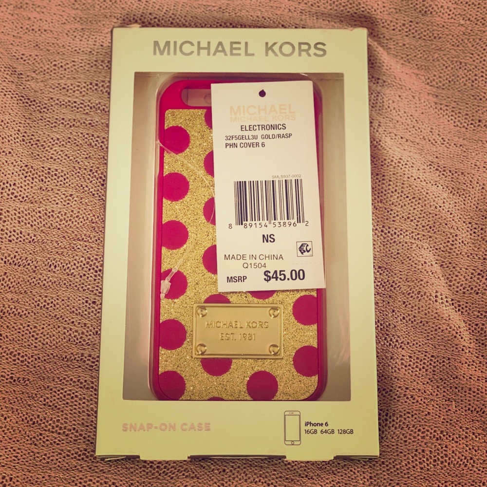 Michael Kors iPhone 6 Pink Gold Polka Dot Case